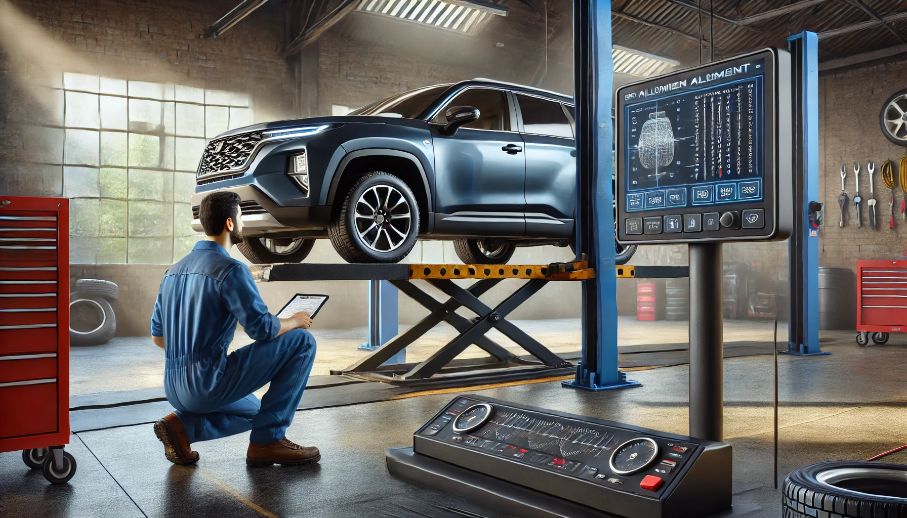 ตั้งศูนย์ล้อ รถ SUV ตรวจค่าก่อน-หลัง