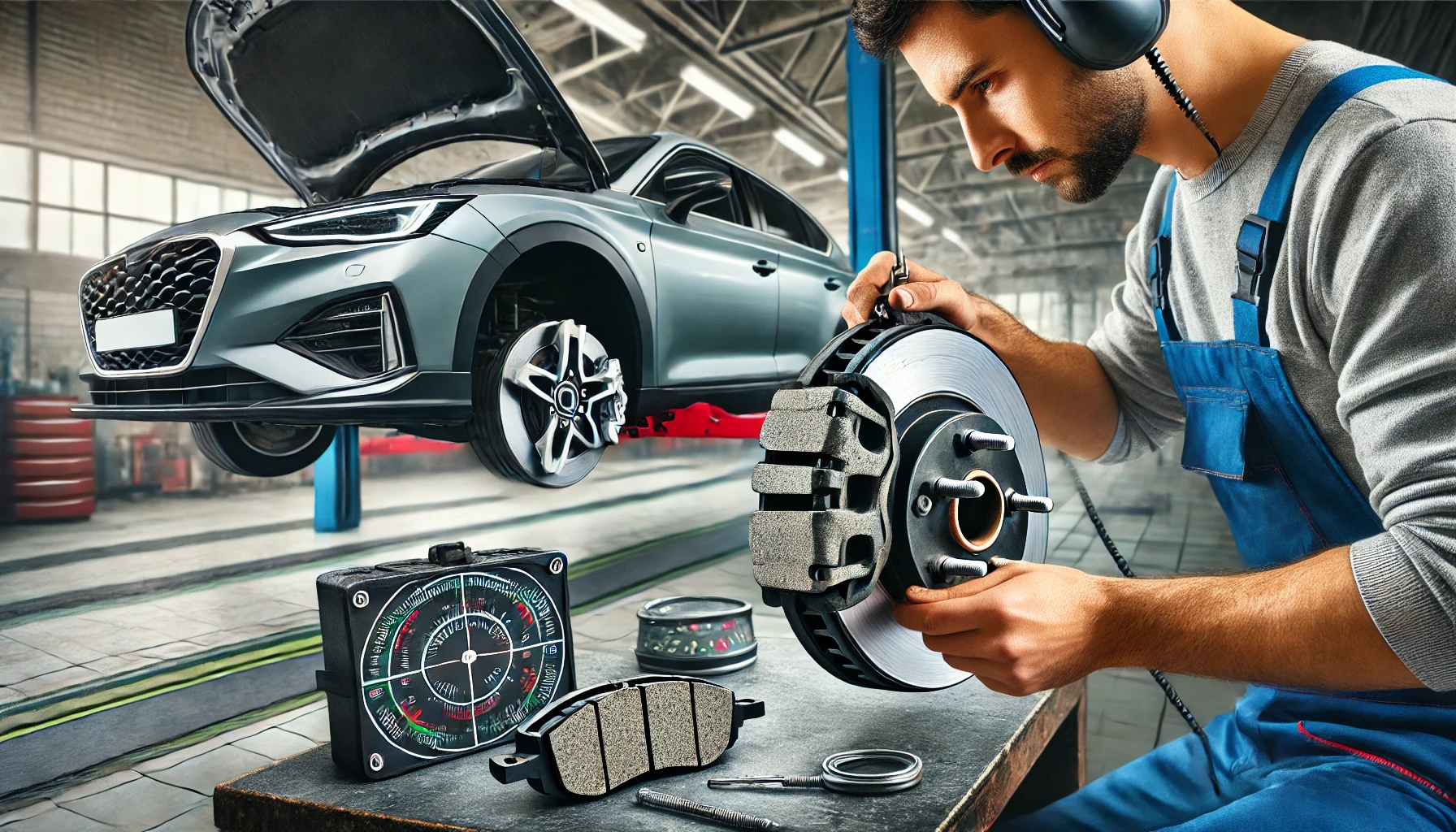 เปลี่ยนผ้าเบรก พร้อมทดสอบระยะเบรก